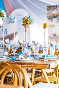Elegant wedding décor by Thonsi Events, Durban wedding planner