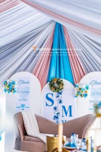 isiZulu traditional wedding décor with cultural stage setup by Durban event planners
