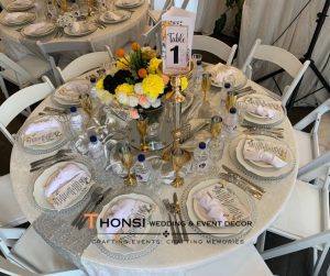 Elegant wedding décor by Thonsi Events, Durban wedding planner