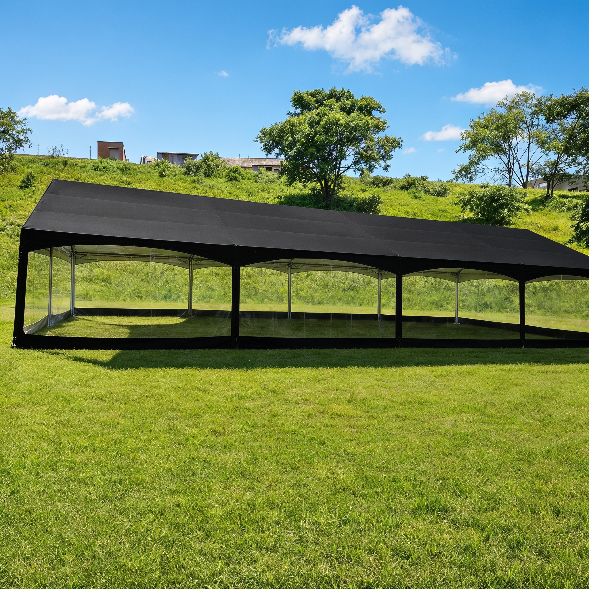 Black frame tent